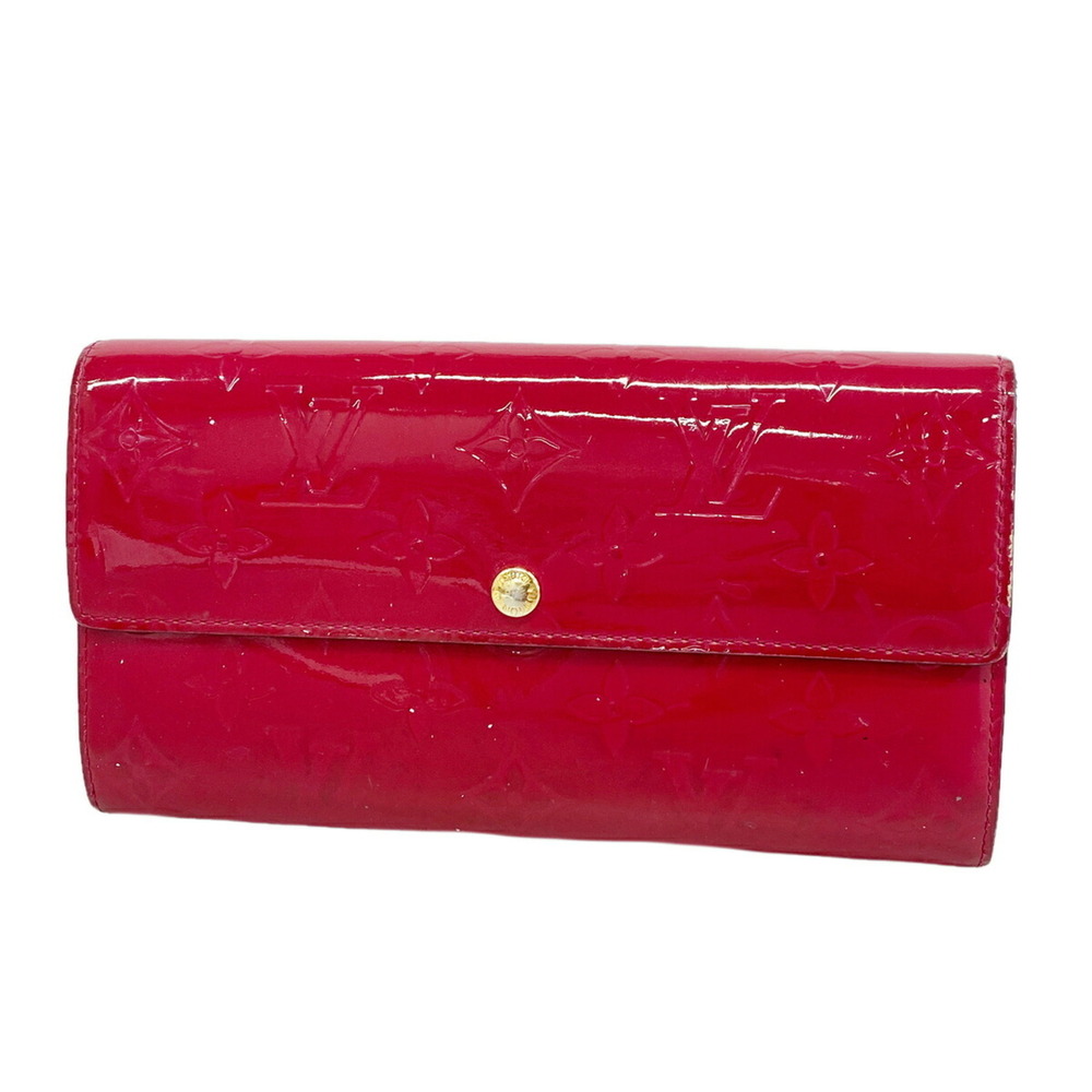 Louis Vuitton Vernis Portefeuille Sarah Long Wallet M91765 Rose Indien (Women's)